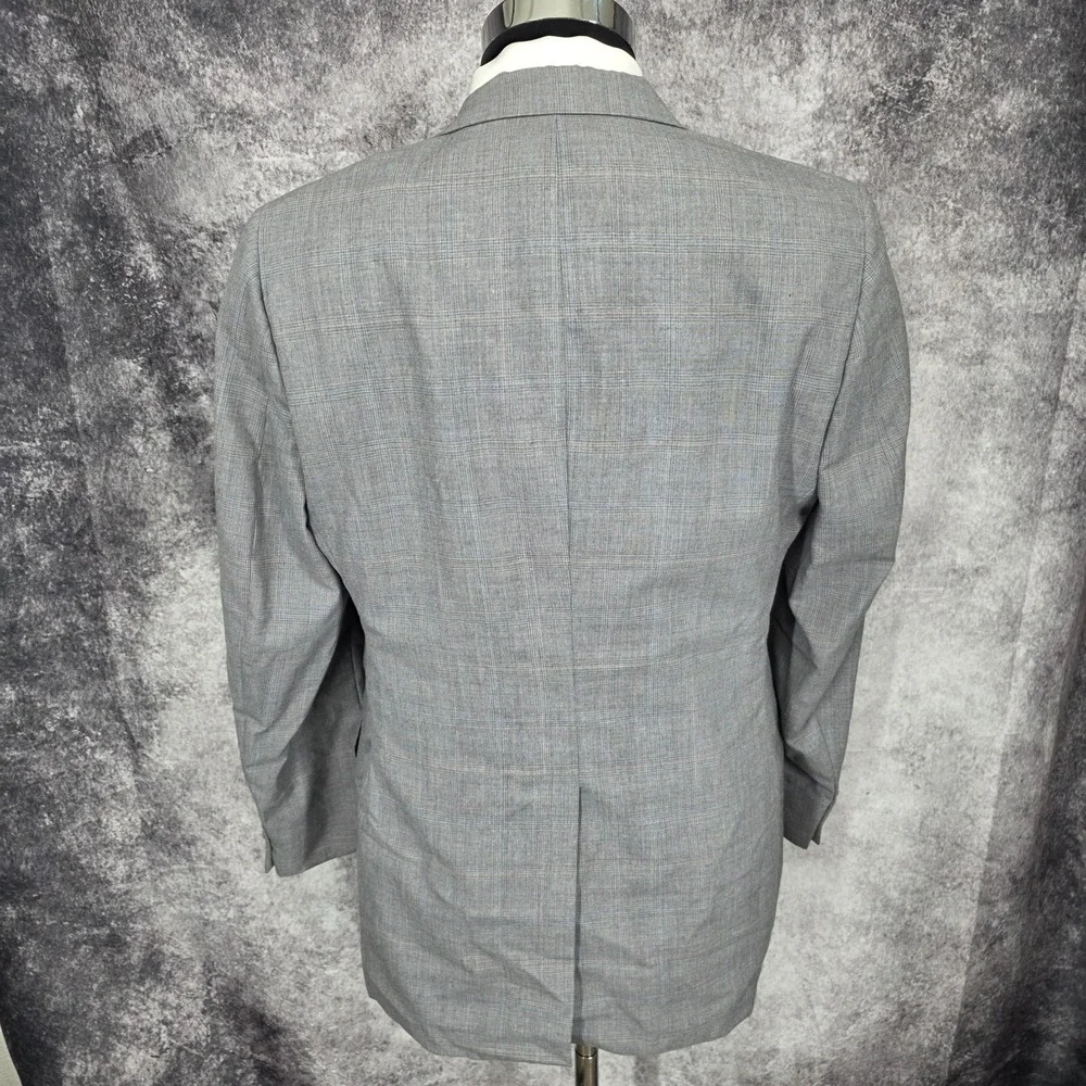 Bill Blass Blazer Jacket Mens 38 Gray Sport Coat 2 Buttons Vent‎ USA Made